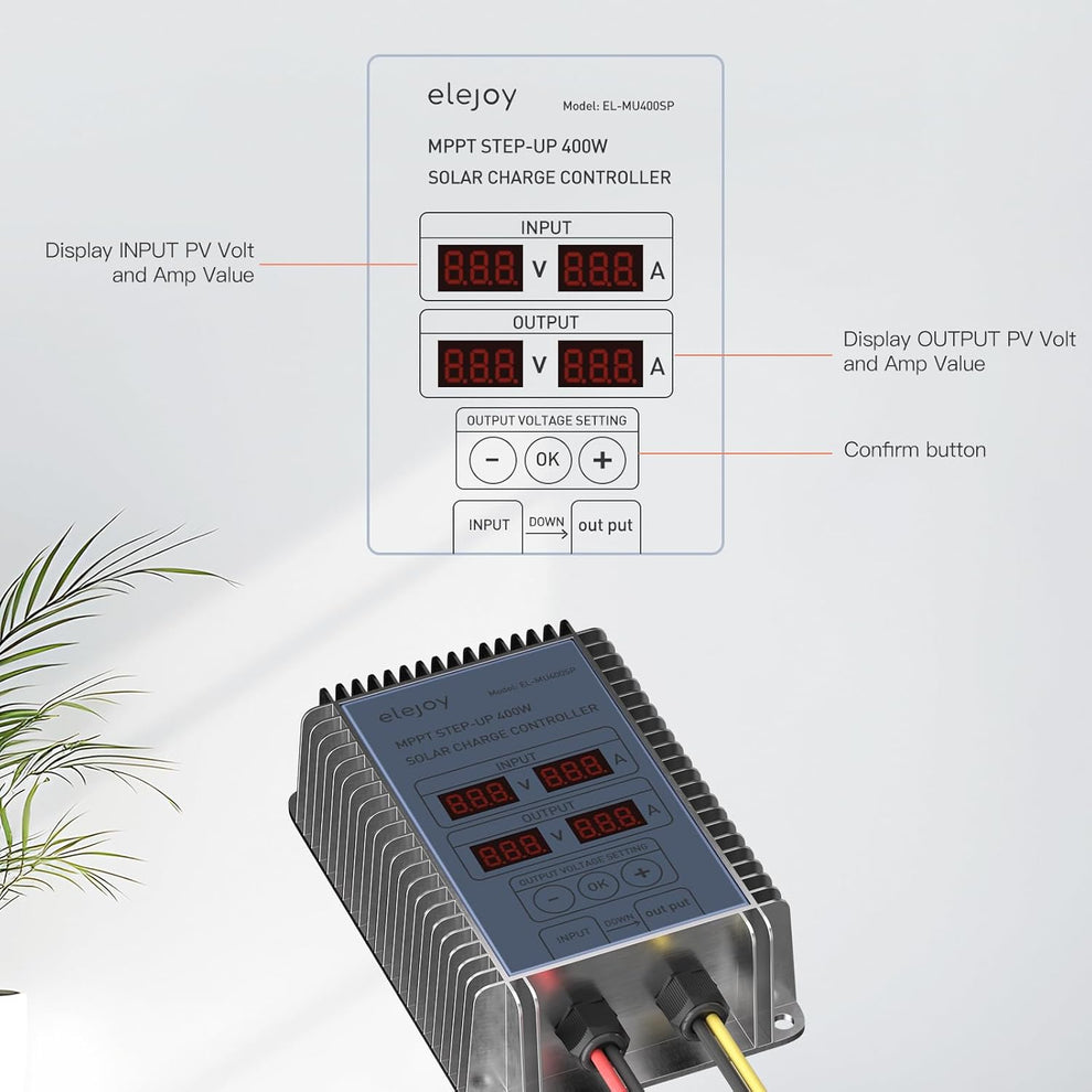 Elejoy Solar Controller MPPT Solar Charge Controller - Step Up – elejoy