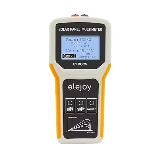 Solar Panel Tester (1600W)- Measure MPPT Power Output Rating, Open Circuit Voltage Smart Tester | Digital Monitor | Solar Panel Multimeter