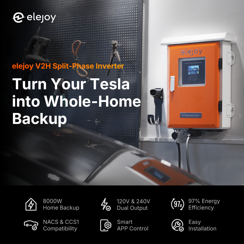Pre-order Now | elejoy V2H, Turn Your Tesla into a Home Power Backup