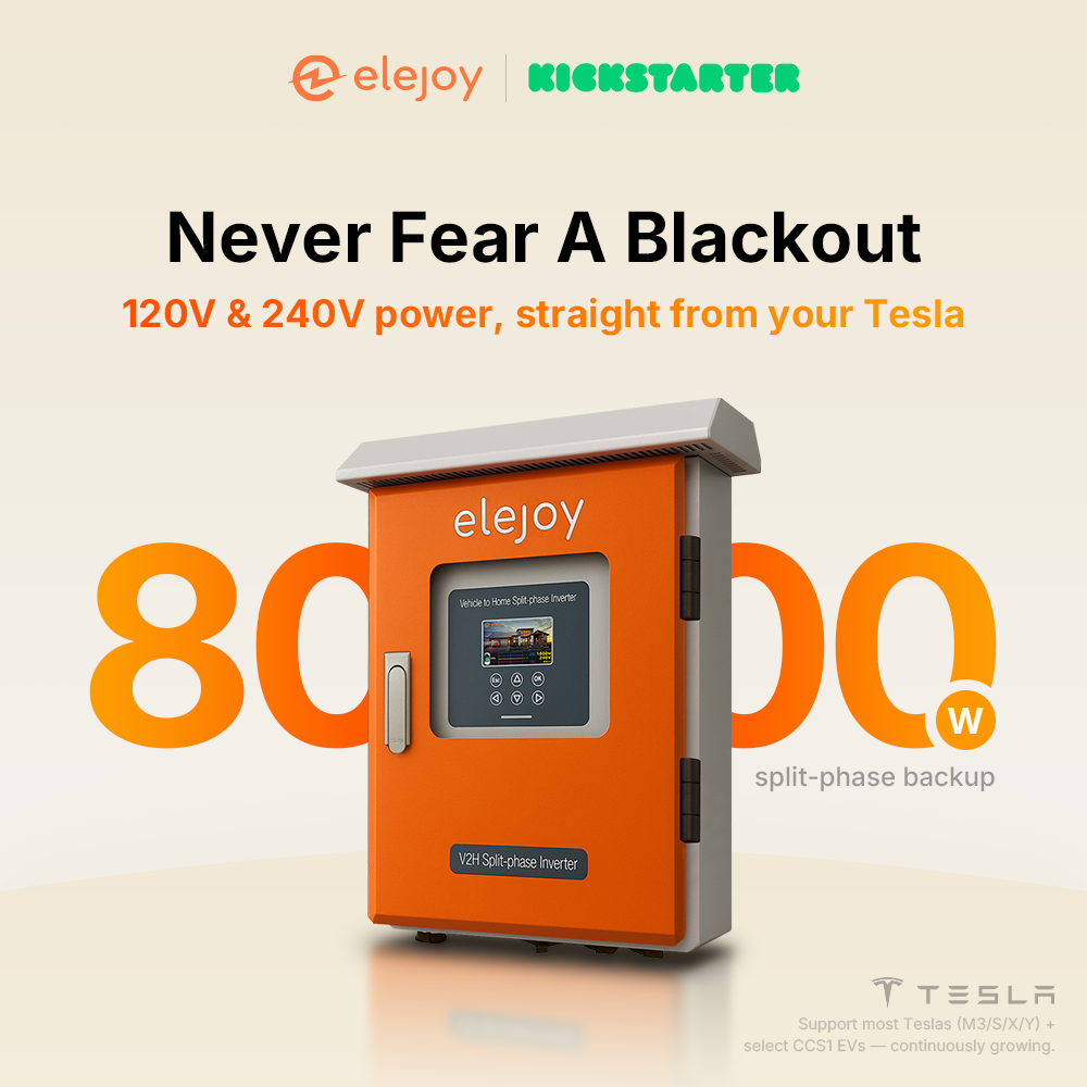 Pre-order Now | elejoy V2H, Turn Your Tesla into a Home Power Backup