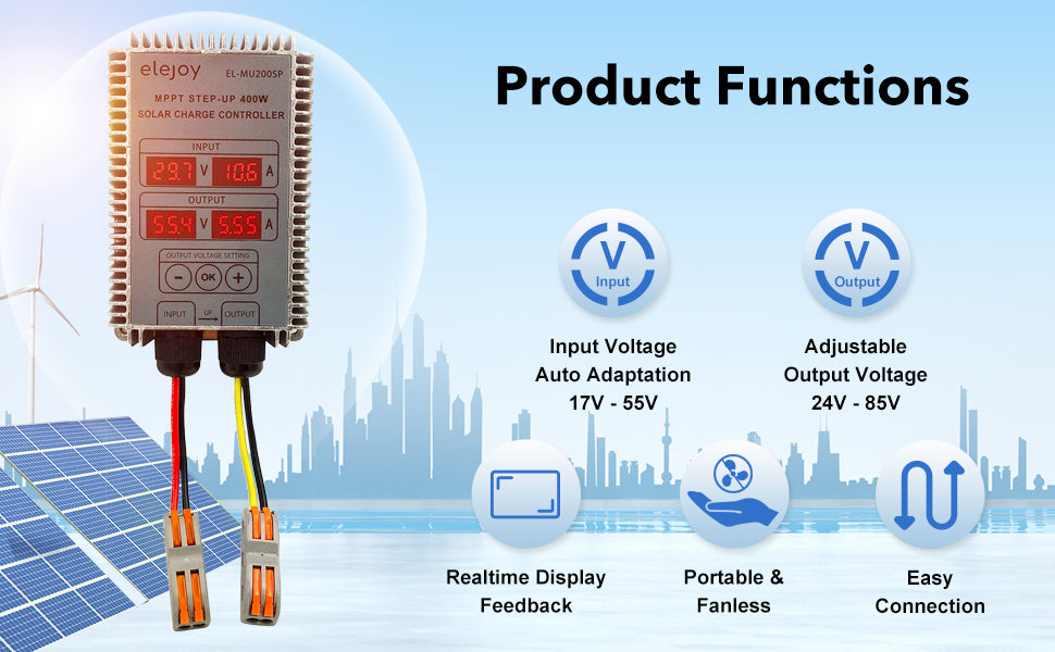 Elejoy Solar Controller MPPT Solar Charge Controller - Step Up – elejoy